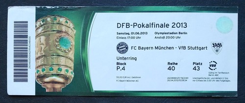 Ticket dfb pokal - ticket, 2013