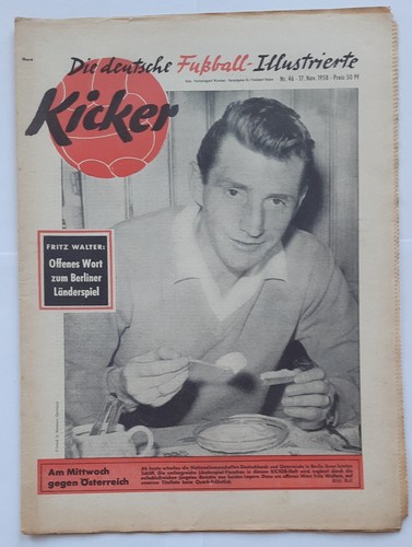 Kicker fußball dfb - kicker, 17.11.58