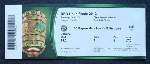 Ticket dfb pokal endspiel 2013 - ticket,