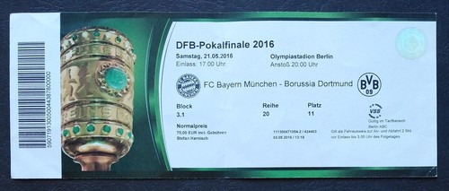 Ticket dfb pokal endspiel 2016 - dfb,
